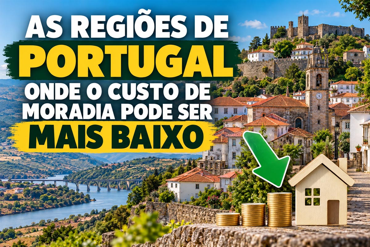 As regiões de Portugal onde o custo de moradia pode ser mais baixo